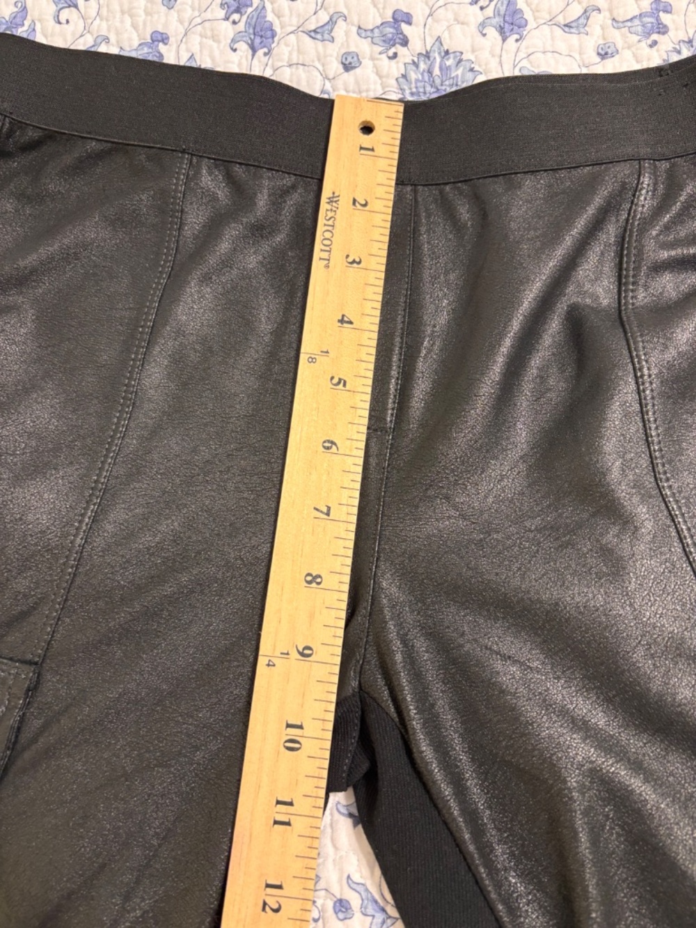 BCBGMAXAZRIA Moto Leggings S Black Faux Leather Cargo Pockets Stretch Pants - Picture 7 of 8